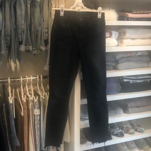 Mother dark wash high waisted skinny jean